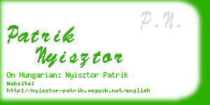 patrik nyisztor business card